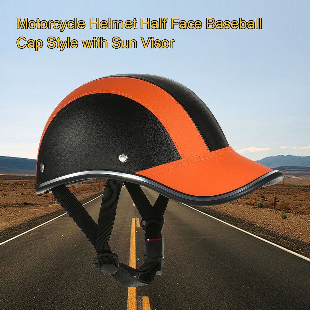Motorcycle Helmet Half Face Baseball Cap Style with Sun Visor