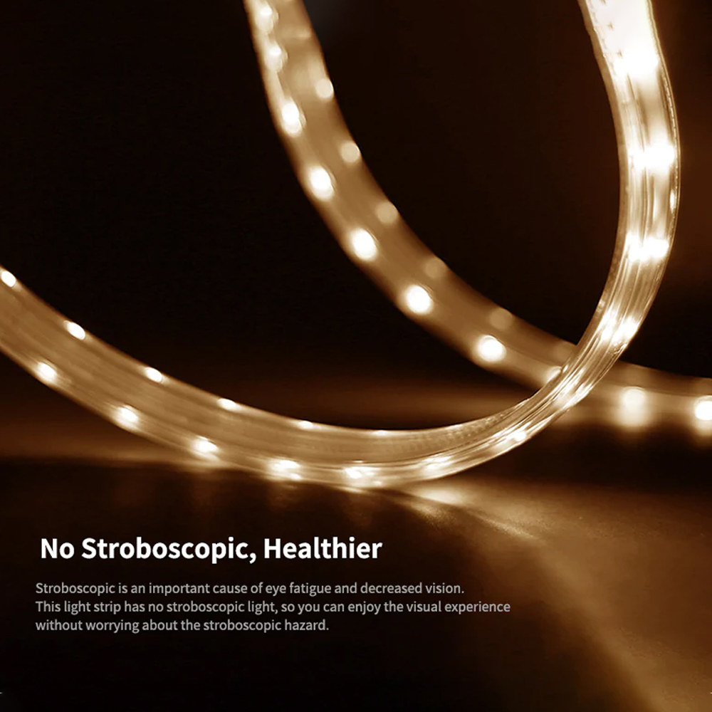 Lixada 220240V 5m/16.4ft LEDs Light Strips Dimmable Flexible Rope