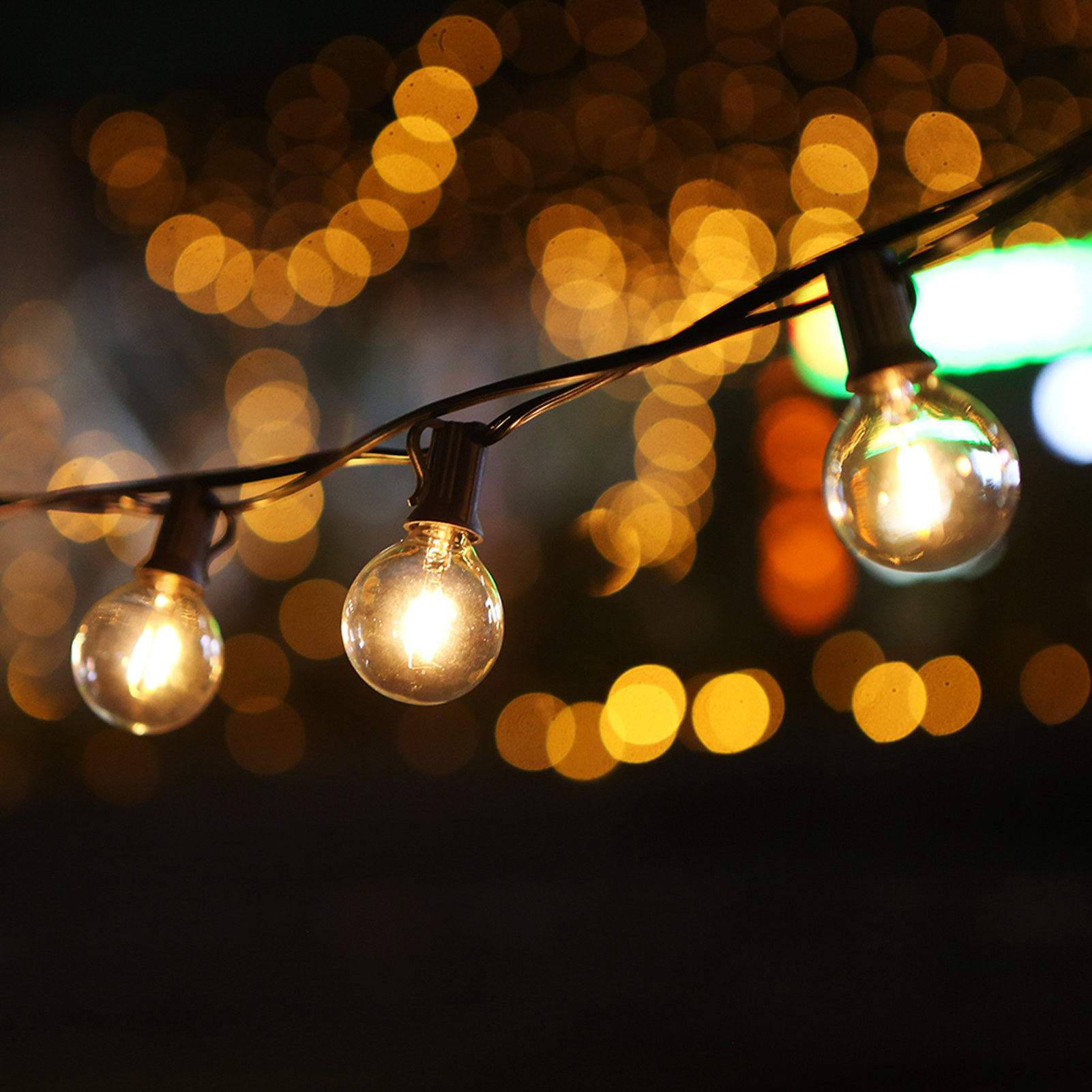 Tomshine Solar Powered Outdoor String Lights Warm White LEDs 18.04FT