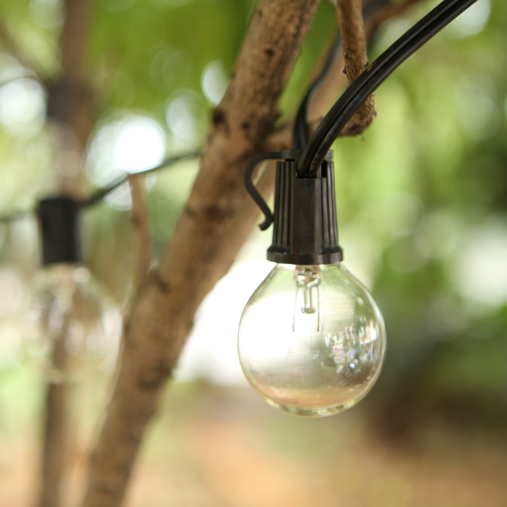 Outdoor String Lights Mains Powered Festoon Lighting 25FT G40 IP44 for