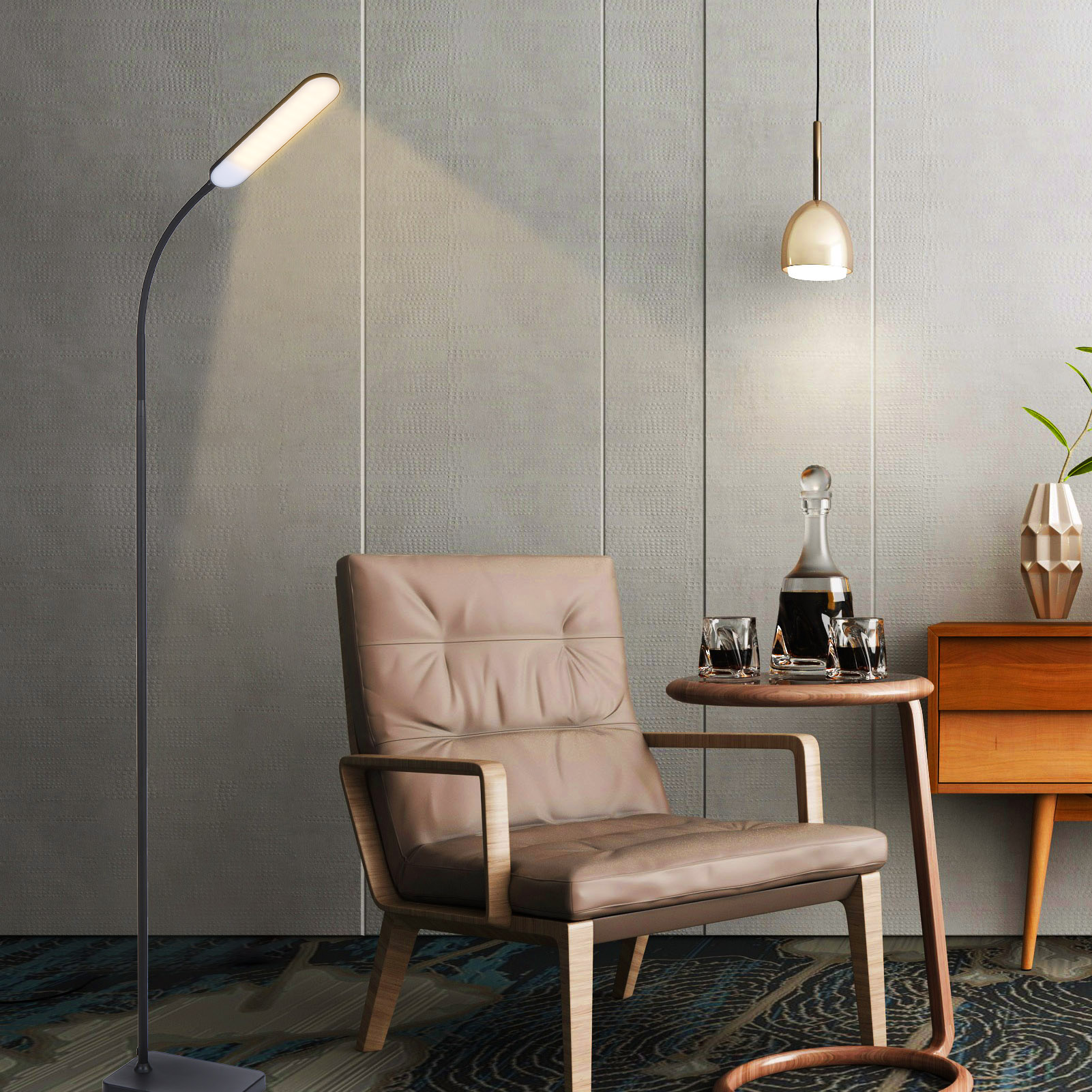 Tomshine LED Floor Lamp Touching Control Dimmable Standing Reading