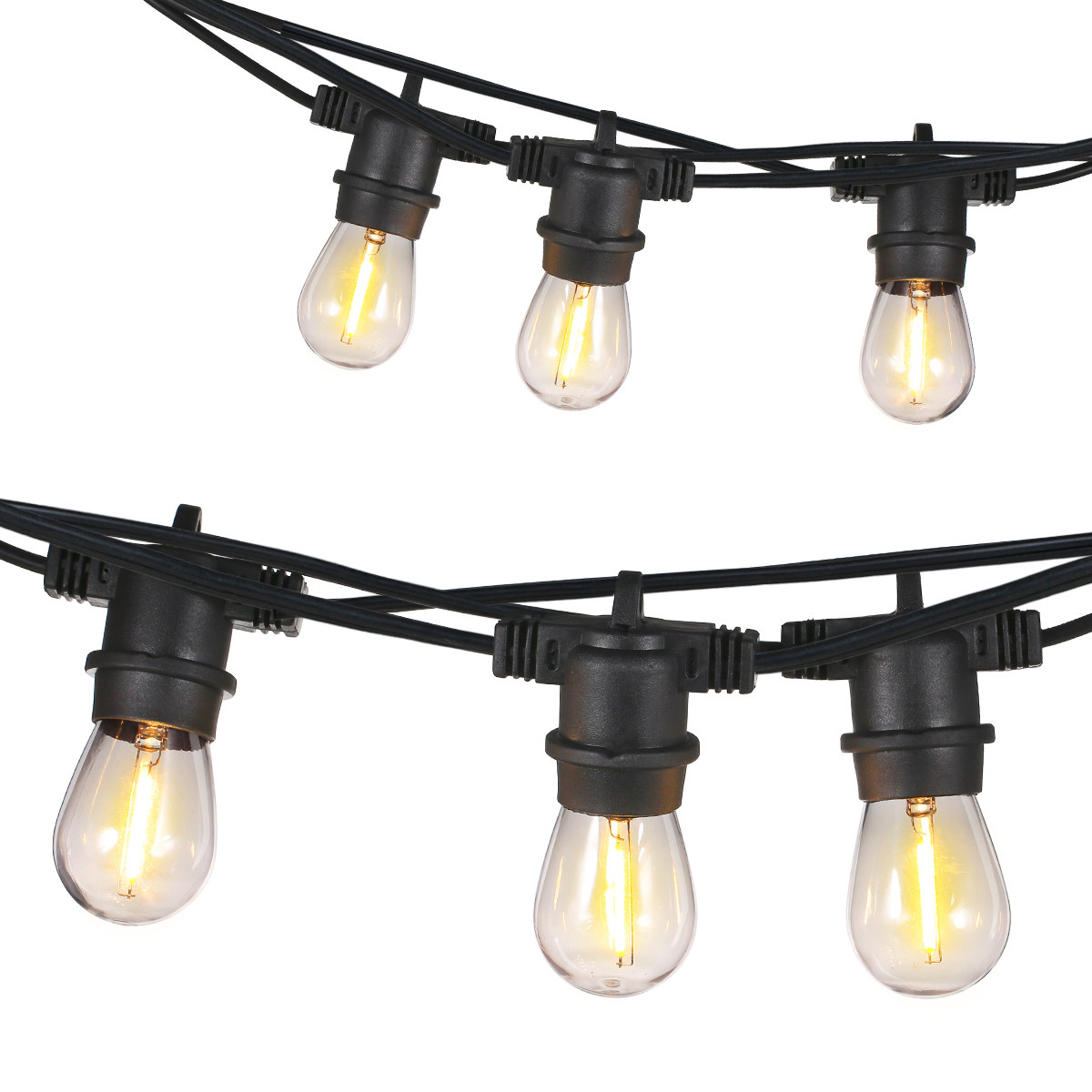 Tomshine 16m/52.49ft Garden String Light 15 Sockets with 1 Spare Bulb