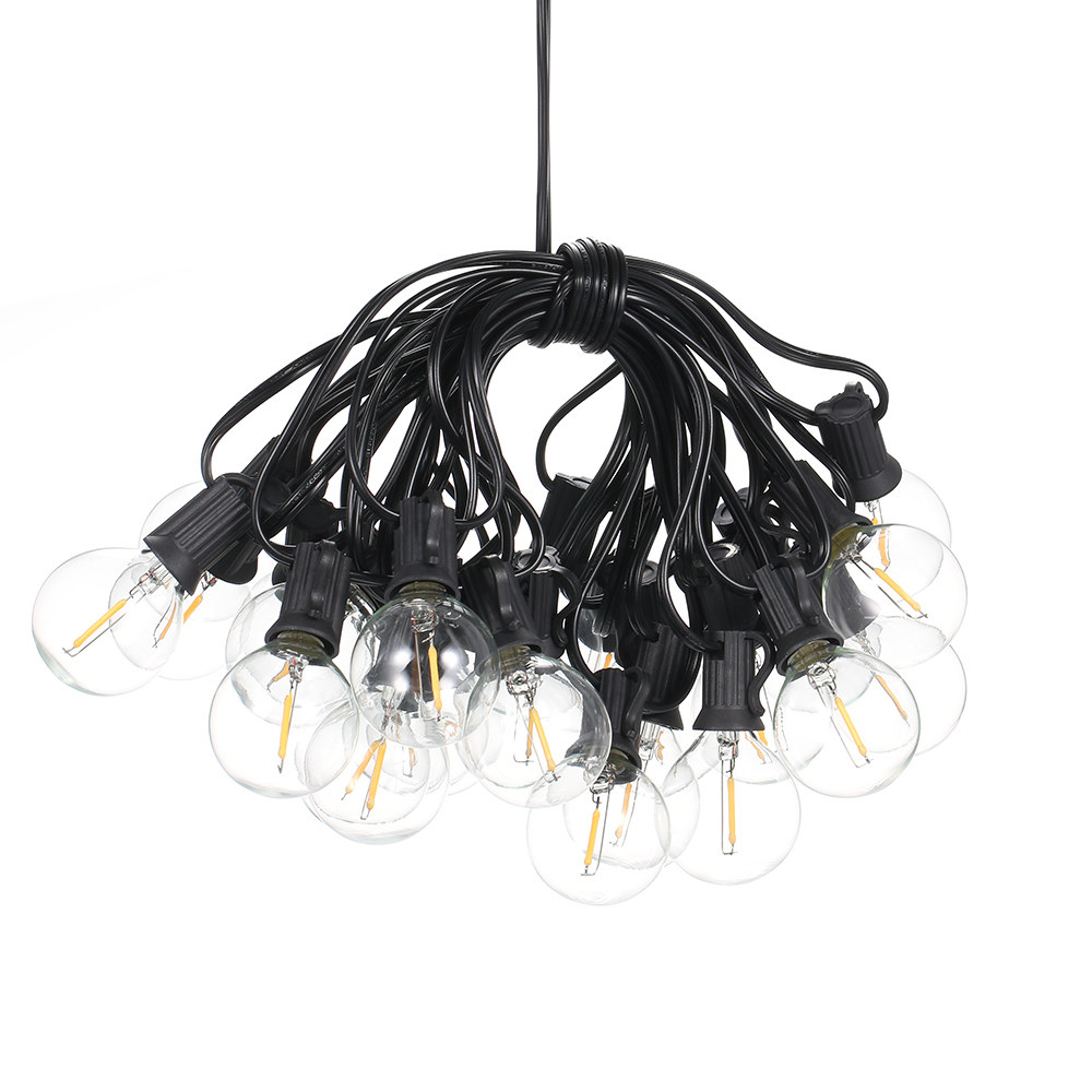 Tomshine 12m/39.37ft E12 Base G40 LED String Light with 25 Sockets & 28