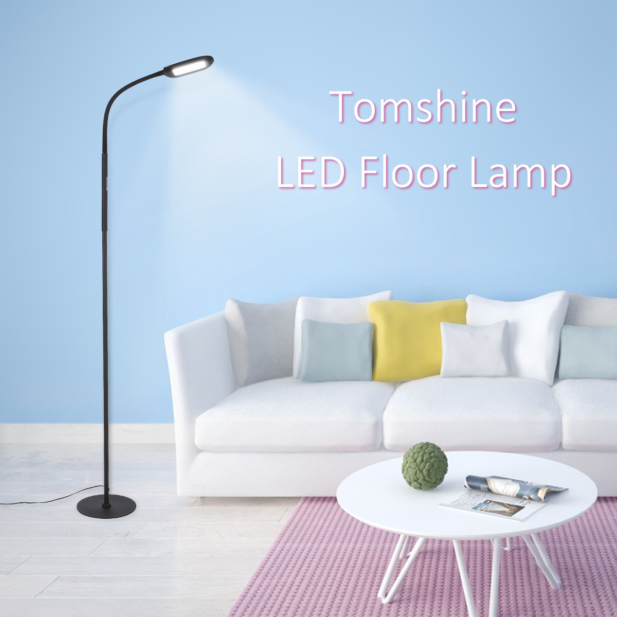 Tomshine LED Floor Lamp Remote & Touching Control High Lumens Reading