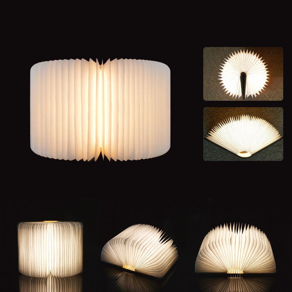 Tomshine Rechargeable USB Port LED Mini Folding Book Light Shape