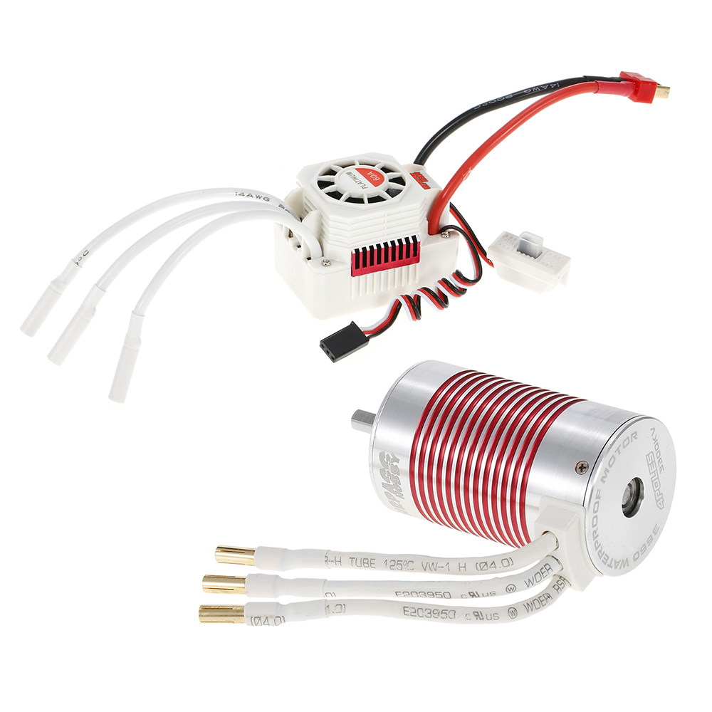 SURPASS HOBBY Platinum Set 3660 3300KV Brushless Motor with 60A ESC Waterproof for 1/10