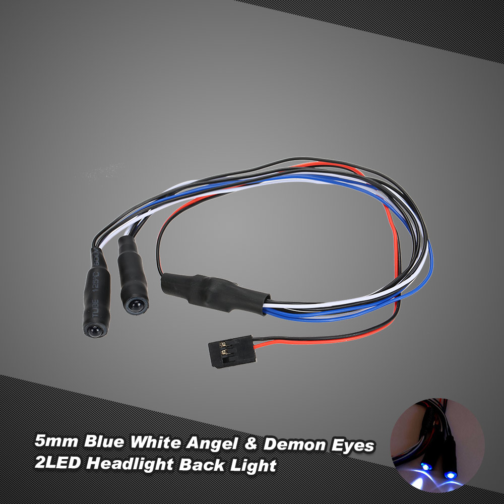 5mm blue white 2 led headlight back 5mm blue white 2 led headlight back