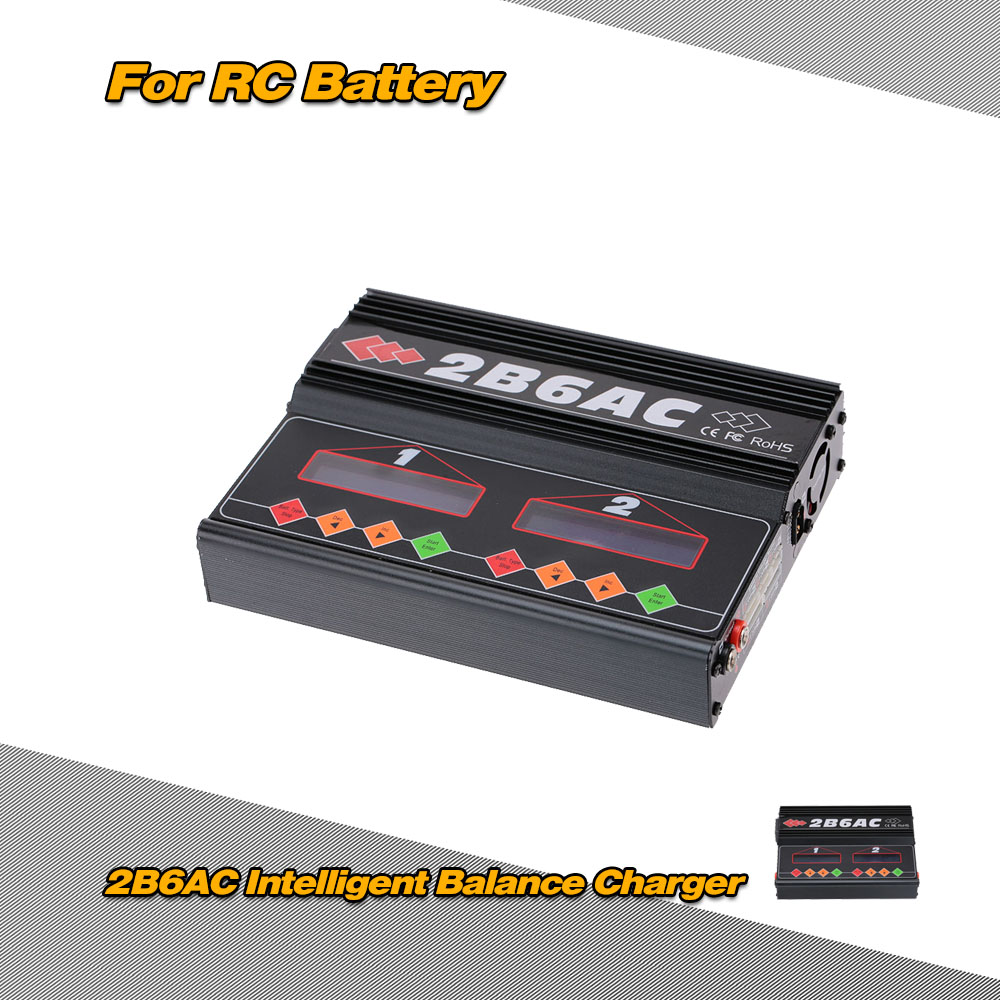 Exiron Brand 2B6AC 2 X 50W Dual Power Multifunction AC DC Balance Charger Discharger for RC LiPo LiLo Life MiMh NiCd PB Battery Exiron Brand 2B6AC 2 X 50W Dual Power Multifunction AC DC Balance Charger Discharger for RC LiPo LiLo Life MiMh NiCd PB Battery