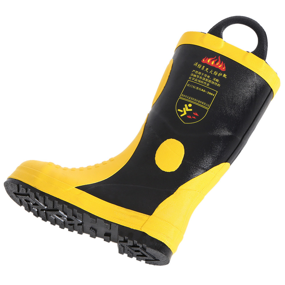 Portable Fire Fighting Boots Fireproof Waterproof Chemical Proof