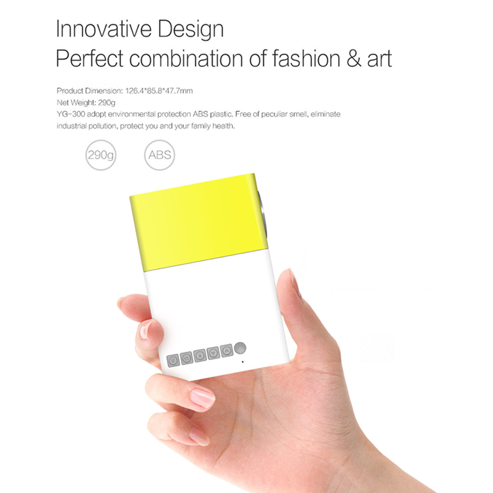 FW1S YG300 LED Projector 1080P Projection Machine with USB HDMI AV