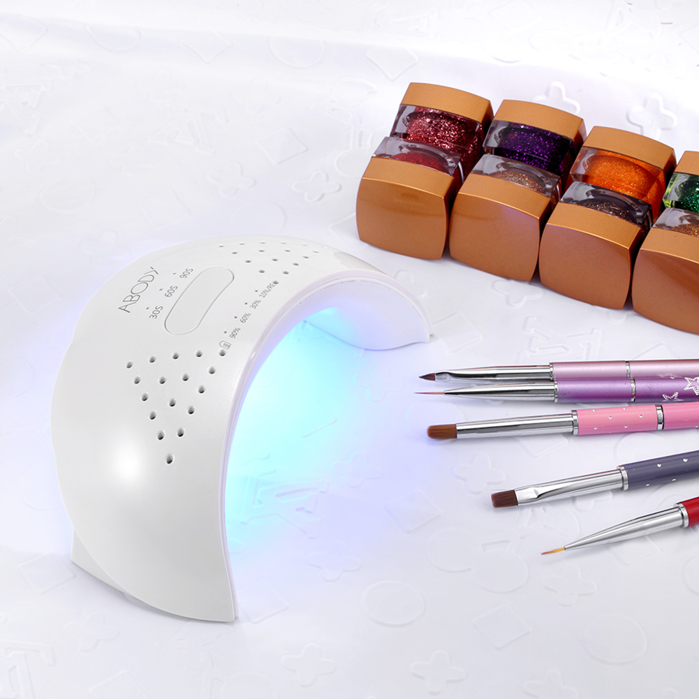 Abody 12W LED UV Lamp Cordless Nail Dryer Fingernail & Toenail Nail Curing Machine Nail Art