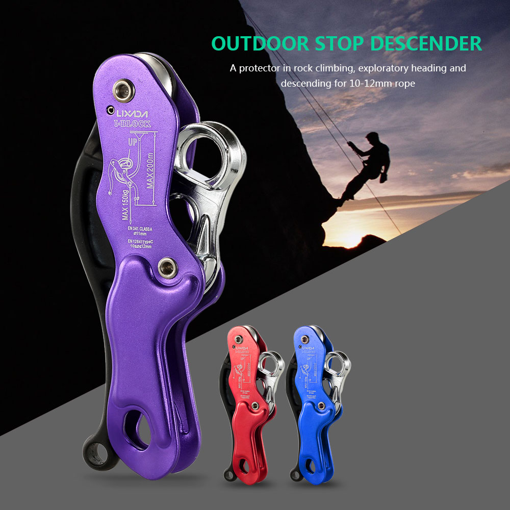 Lixada Climbing Stop Descender Selfbraking Self Locking Double Stop