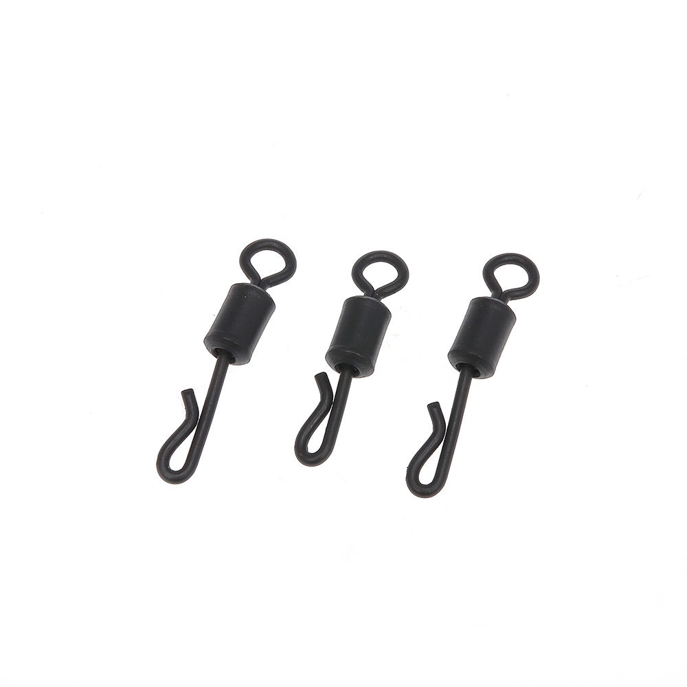 Lixada 100pcs Terminal Carp Fishing Tackle Safety Lead Clips with Pins Tail Rubber Tubes Anti