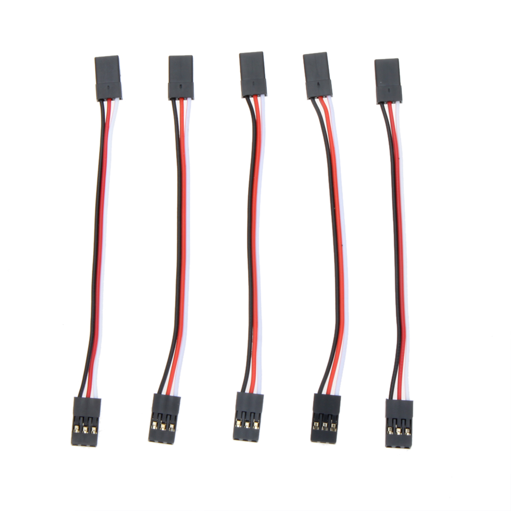 GoolRC 10Pcs 10cm Male to Male JR Plug Servo Extension Lead Wire Cable 100mm for RC Plane Quadcopter