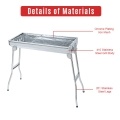 Household Stainless Steel Barbecue Grill Large Outdoor Folding Portable Barbecue Meat Rack BBQ Grill