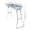 Household Stainless Steel Barbecue Grill Large Outdoor Folding Portable Barbecue Meat Rack BBQ Grill