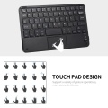 Wireless BT 3.0 Keyboard 59 Keys Ultra-slim Mini BT Keyboard with Touch Pad Support Android Windows iOS System for Laptop Phone Tablet Black