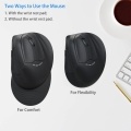 2.4G Wireless Optical Mouse Vertical Mouse 6 Keys Ergonomic Office Mice with 3-gear Adjustable DPI for PC Laptop Black