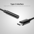 Type-C to 3.5mm Earphone Adapter USB 3.1 Type-C Male to 3.5 AUX Audio Female Jack Audio Adapter for Huawei Xiaomi Samsung Black