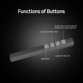 2.4GHz Wireless Presenter Remote Red Light Pointer Presentation Clicker Wireless Presenter PPT Flip Pen with USB Receiver Grey