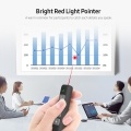 2.4GHz Wireless Presenter Remote Red Light Pointer Presentation Clicker Wireless Presenter PPT Flip Pen with USB Receiver Grey