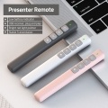 2.4GHz Wireless Presenter Remote Red Light Pointer Presentation Clicker Wireless Presenter PPT Flip Pen with USB Receiver Grey