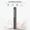 2.4GHz Wireless Presenter Remote Red Light Pointer Presentation Clicker Wireless Presenter PPT Flip Pen with USB Receiver Grey