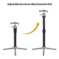 Extendable Aluminum Alloy Extension Pole Rod 19-31cm Universal 1/4-inch 3/8-inch Interface with 2pcs 1/4 to 3/8 Adapter Screws for DSLR SLR Camera Stabilizer Ball Head Tripod