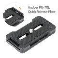 Andoer PU-70L Quick Release Plate 70mm QR Plate 1/4 Inches Mounting Screw