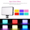 Andoer ST120 Pocket LED Video Light Rechargeable Fill Light 2500K-9000K Bi-color Temperature Dimmable CRI95+ with Silicon Diffuser 6pcs Color Filters for Vlog Live Streaming Product Photography