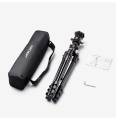 K&F CONCEPT Portable Camera Tripod Stand Aluminum Alloy 160cm/62.99 Max. Height 8kg/17.64lbs Load Capacity Low Angle Photography Travel Tripod with Carrying Bag for DSLR Cameras