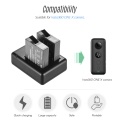 Portable Dual Camera Battery Charger Kit Set