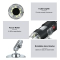 USB Digital Microscope 1600X Magnification Camera 8 LEDs with Stand Portable Handheld Inspection Magnifier