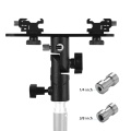 T-shaped Dual Flash Bracket Flash  Speedlite Stand