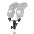 T-shaped Dual Flash Bracket Flash  Speedlite Stand