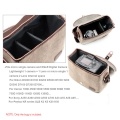 Camera Bag SLR/DSLR Gadget Bag Stylish Retro Shoulder Carrying Bag Photography Accessory Gear Case Flax Material