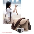 Camera Bag SLR/DSLR Gadget Bag Stylish Retro Shoulder Carrying Bag Photography Accessory Gear Case Flax Material