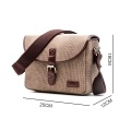 Camera Bag SLR/DSLR Gadget Bag Stylish Retro Shoulder Carrying Bag Photography Accessory Gear Case Flax Material