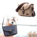 Camera Bag SLR/DSLR Gadget Bag Stylish Retro Shoulder Carrying Bag Photography Accessory Gear Case Flax Material