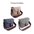 Camera Bag SLR/DSLR Gadget Bag Stylish Retro Shoulder Carrying Bag Photography Accessory Gear Case Flax Material