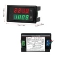 AC 80-300V 100A Digital Voltmeter Ammeter Amperage Tester Gauge Green Red LED Amp Dual Display AC Panel Current Meter Tester with Current Transformer