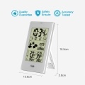 FanJu Indoor Outdoor Thermometer Hygrometer Barometer Wireless Weather Station Alarm Clock Weather Forecaster Station Wireless Indoor & Outdoor Temperature & Humidity Meter Digital Backlight LCD Display Date Time Temperature Humidity Moon Phase