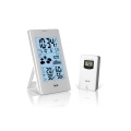 FanJu Indoor Outdoor Thermometer Hygrometer Barometer Wireless Weather Station Alarm Clock Weather Forecaster Station Wireless Indoor & Outdoor Temperature & Humidity Meter Digital Backlight LCD Display Date Time Temperature Humidity Moon Phase