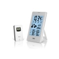 FanJu Indoor Outdoor Thermometer Hygrometer Barometer Wireless Weather Station Alarm Clock Weather Forecaster Station Wireless Indoor & Outdoor Temperature & Humidity Meter Digital Backlight LCD Display Date Time Temperature Humidity Moon Phase