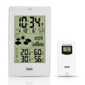 FanJu Indoor Outdoor Thermometer Hygrometer Barometer Wireless Weather Station Alarm Clock Weather Forecaster Station Wireless Indoor & Outdoor Temperature & Humidity Meter Digital Backlight LCD Display Date Time Temperature Humidity Moon Phase