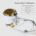 Portable Titanium Alloy Tin Furnace Temperature Adjustable Tin Soldering Pot High Power Tin Melting Furnace Small Tin Dipping Furnace for Household and Electricians SWDT98-B 250W
