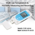 KKmoon USB Temperature Humidity Data Logger Reusable RH TEMP Datalogger Recorder Humiture Recording Meter with 32,000 Record Capacity