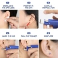 Stainless Steel Body Piercing Tool Kit Professional Ear Nose Navel Piercing Machine with Ears Studs Tools