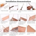 Leather Stitching Tool Hand Stitcher Sewing Awl Upholstery Repair Stitching Sewing Tool with 1 PCS Wax Thread 2 PCS Neddles for Leather Fabric