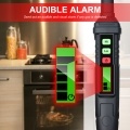 HABOTEST Portable Gas Leak Detector Alarm Combustible Gas Detector with Audible and Visual Alarm for All Types of Flammable Gases Propane Methane Natural Gas